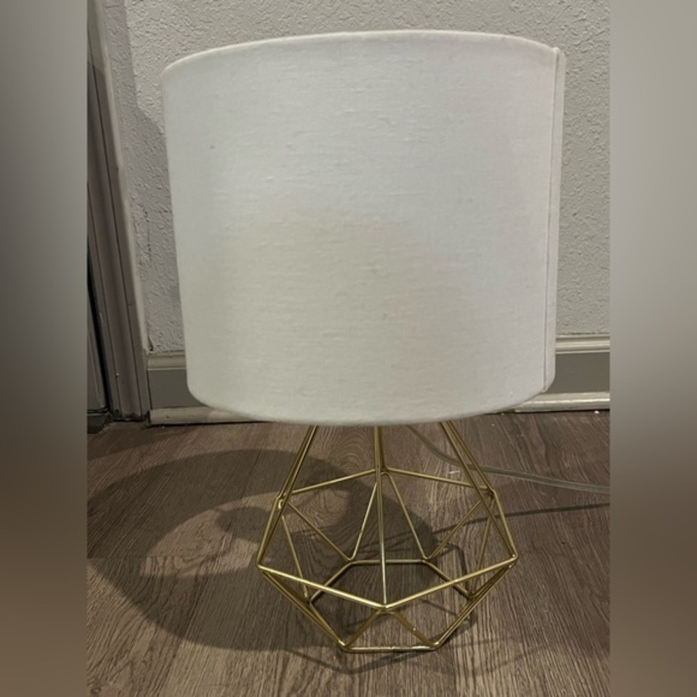 Geometric small gold lamp